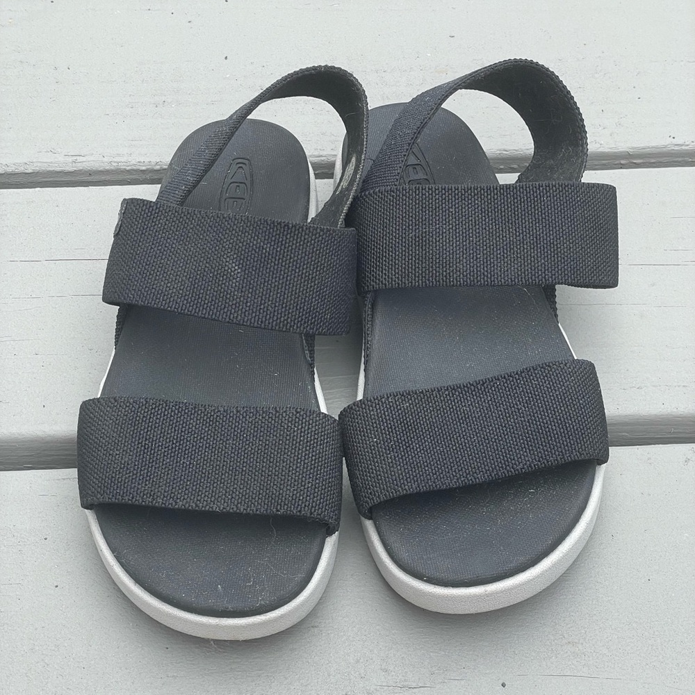 Keen Black and White Sandals with Comfortable Straps